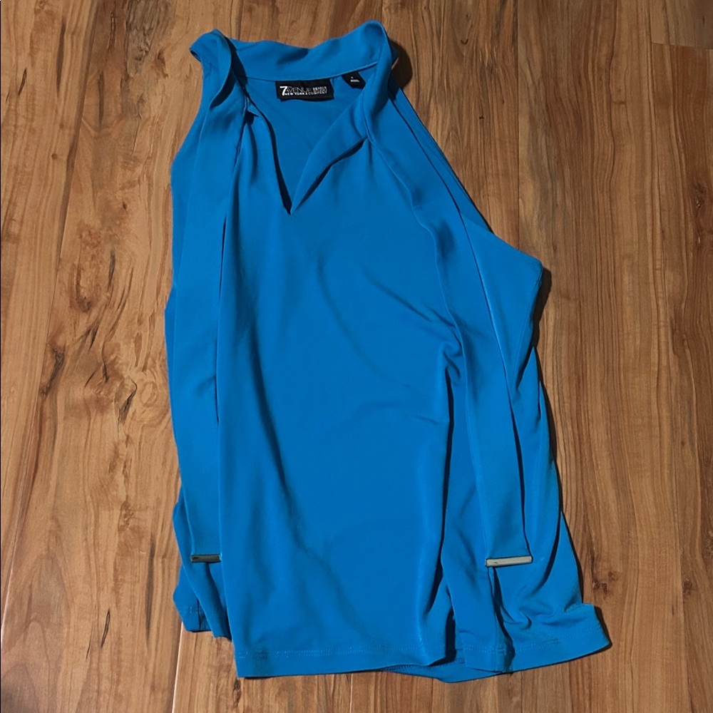 Women's Blue Sleeveless Top